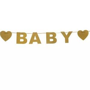 Spritz  LARGE Gold Baby Banner - 60 Inches Long